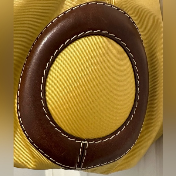 LANCEL Paris shoulder bag rich yellow Nylon/Leather MINT! $55 OBO! MUST LOOK! - Picture 10 of 16